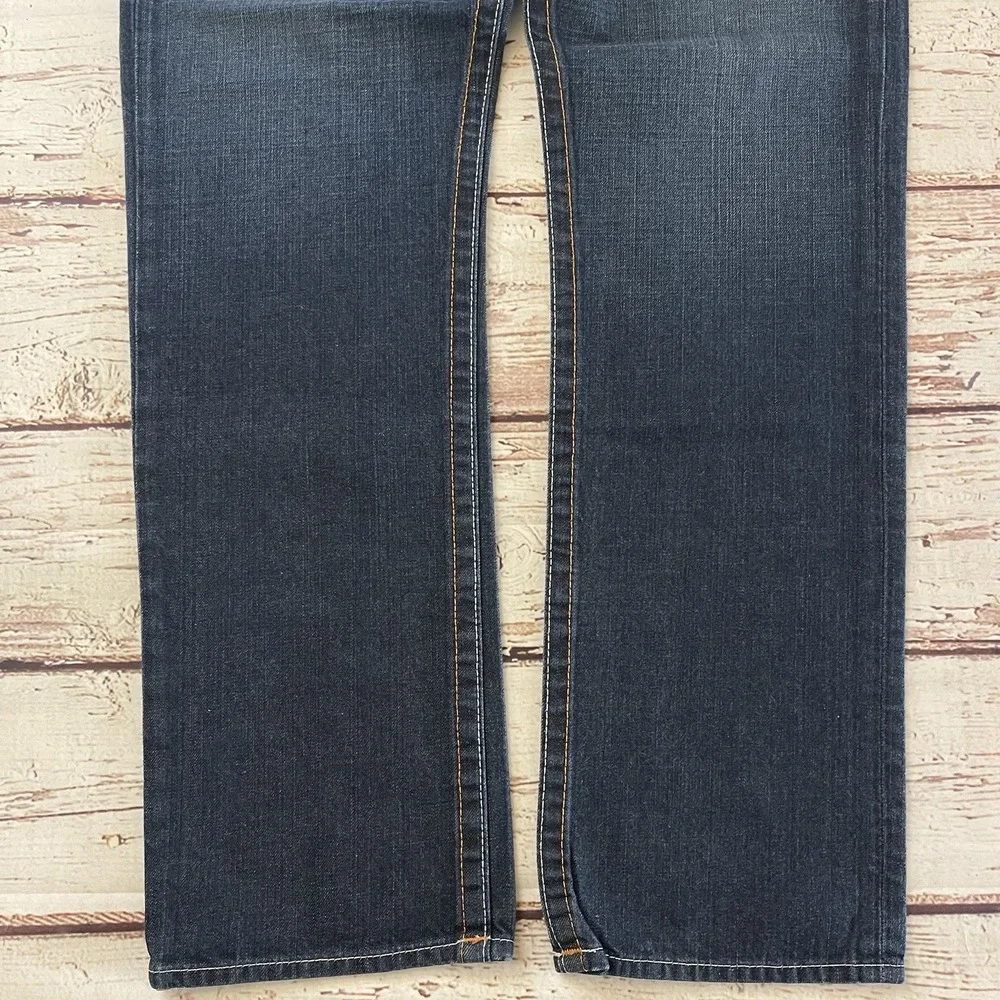 True Religion Mens‎ Original Slim Denim Blue Jeans Size 36x34 Made In USA